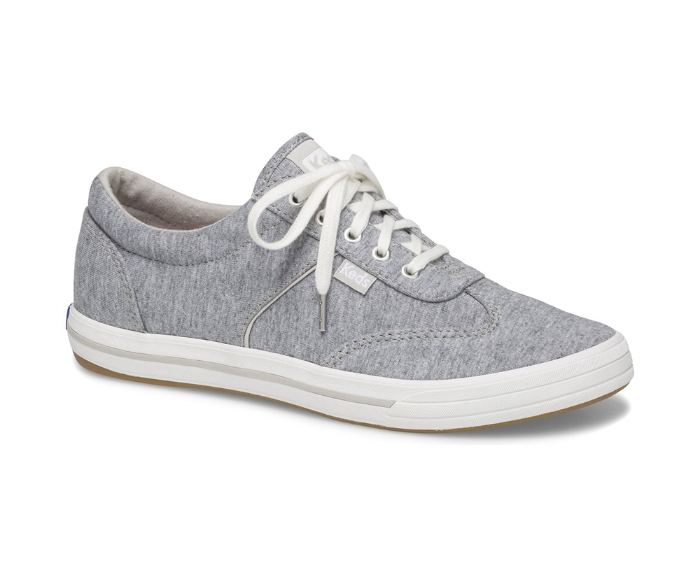 Tenis Keds Mujer Grises - Courty Jersey - 9604-HBNTX